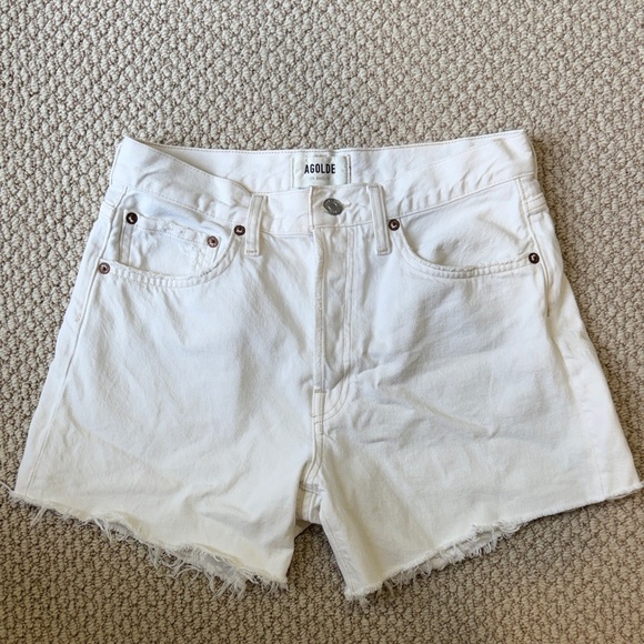 Agolde Pants - AGOLDE Parker Long Shorts in White sz 26